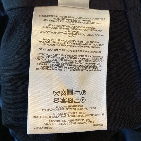 Brooks Brothers Navy Linen Jumpsuit, size 14 - Picture 8 of 9